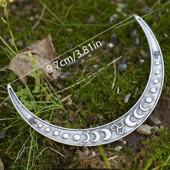 Crescent Moon Hair Fork Viking Goddess - Picture 6 of 6